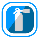 blue fire extinguisher icon image